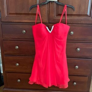 La Femme Short Red Prom/ Formal Dress